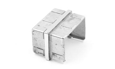 Соединитель для поручня с пазом 40х60 мм, полированный (AISI 304) k541 купить в Москве