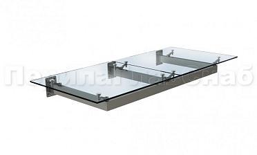 Стеклянный козырек на прямом каркасе купить в Москве