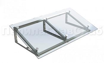 Козырек на треугольном скате на спайдерах в Москве. Готовые проекты ПерилаГлавСнаб