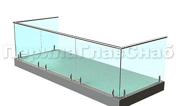 Балконные ограждения из стекла на министойках в Москве. Готовые проекты ПерилаГлавСнаб