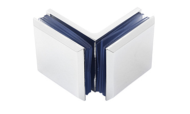 Коннектор для душевой кабины стекло-стекло 90° 45х45 мм латунь-хром, полированный  t735 PC купить в Москве