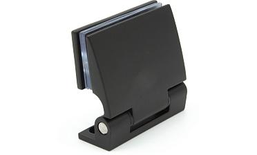 Петля для душевой стена-стекло 90°, односторонняя, без реза, нержавеющая сталь AISI 304, черная t315 BL  купить в Москве