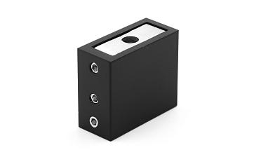 Коннектор стена-труба для прямоугольного трека 30х10 мм, нержавеющая сталь AISI 304, черная t463 BL купить в Москве