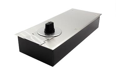 Доводчик для стеклянной двери до 80 кг EN2, напольный, 500 тыс. циклов, нержавеющая сталь AISI 304, шлифованная t182 SSS купить в Москве