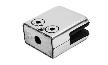 Стеклодержатель штампованный, под стекло 8 мм (4+4 мм), на плоскость 40х24х48 полированный (AISI 304) k352 купить в Москве