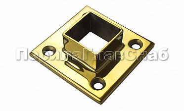 Фланец для трубы 40х40 мм, полированный, под золото (AISI 304) Фk223-88 купить в Москве