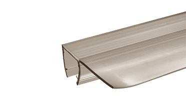 Уплотнитель для стекла 8 мм, полупрозрачный черный, 90°, стекло-стекло 2200 мм t215-2 BL купить в Москве