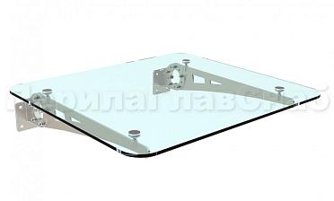 Стеклянный козырек на консоли из листа - вариант 2 купить в Москве