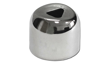 Наконечник штампованный (СПС) прямой 90° на трубу Ø25 мм, для поручня Ø38.1 мм, полированный, нержавеющий, AISI 304, k071 купить в Москве