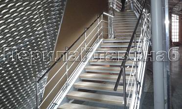 Нержавеющие перила и ограждения с подсветкой купить в Москве