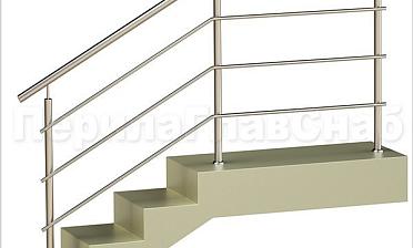 Три ригеля на сварке, круглый поручень и круглые стойки для крыльца купить в Москве