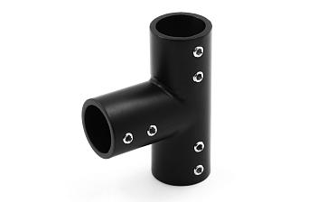 Соединитель-тройник для трубы 19 мм, нержавеющая сталь AISI 304, черная t902 BZn купить в Москве