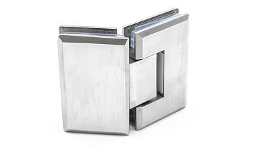 Петля для душевой стекло-стекло 90х55 мм, 135°, нержавеющая сталь AISI 304, шлифованная t302 SSS купить в Москве