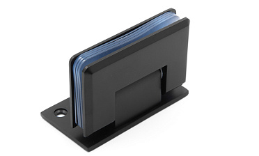 Петля для душевой стена-стекло 90х55 мм, 90°, односторонняя, цинк, черный t305 BZn купить в Москве