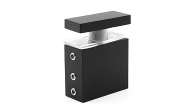 Соединитель труба-стекло для прямоугольного трека, нержавеющая сталь AISI 304, черная t462 BL купить в Москве