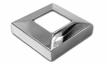 Низ стойки под трубу 40х40 мм, 82х82х0.8, высота 22 мм, полированный (AISI 304) k076 купить в Москве