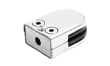 Стеклодержатель штампованный, под стекло 8 мм (4+4 мм), на плоскость 39х24х55 полированный (AISI 304) k539-2 купить в Москве