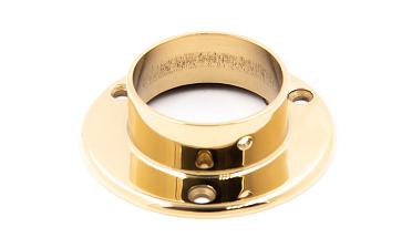 Фланец для трубы Ø50.8 мм, Ø90х3 мм, полированный, литой, золото k022-88 купить в Москве