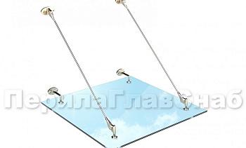 Стеклянный козырек на вантах в Москве. Готовые проекты ПерилаГлавСнаб