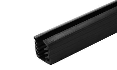 Уплотнитель в поручень с пазом 24х24 под LED ленту на стекло 12мм EPDM (палки 3 м) Фk300 купить в Москве