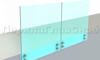 Ограждение без поручня на точечном креплении в Москве. Готовые проекты ПерилаГлавСнаб