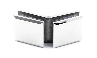 Коннектор для душевой стекло-стекло 135°, нержавеющая сталь AISI 304, полированная t736 PSS купить в Москве