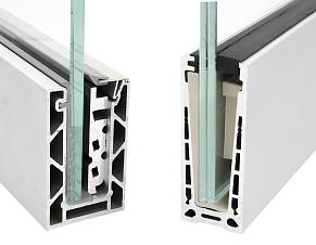 Алюминиевый профиль для стекла зажимной купить в Москве