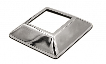 Низ стойки под трубу 40х40 мм, 80х80х1, высота 20 мм, полированный (AISI 304) k064-3 купить в Москве