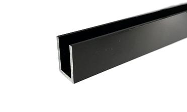 П-образный профиль 19x13, L=2500, под стекло 8 мм, алюминий анодированный в черный глянцевый t756-2500 AND BL купить в Москве