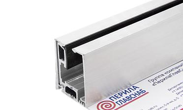Алюминиевый зажимной профиль 3000 мм для стекла 8-12 мм, неанодированный, с отверстиями т40-8 AL купить в Москве