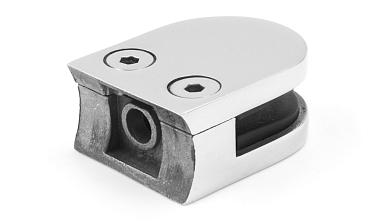 Стеклодержатель литой под стекло 8 мм (4+4 мм), под стойку Ø38.1 мм 40х22х49, полированный (AISI 304) k001-4 купить в Москве