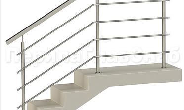 Четыре ригеля на сварке, квадратный поручень и круглые стойки купить в Москве