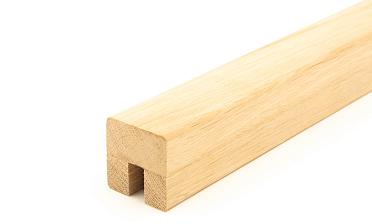 Дубовый поручень 40х40 некрашеный С ПАЗОМ, Премиум Ф-1077 купить в Москве