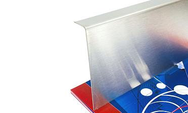 Лицевая накладка из шлифованной нержавейки на профиль т100 20.3х101 мм длина 2 м т100-11  купить в Москве