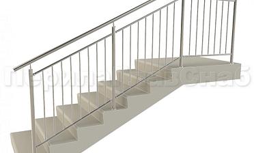 Нержавеющие ограждения для детских образовательных учреждений  с вертикальным заполнением “Частокол” - вариант №2 купить в Москве