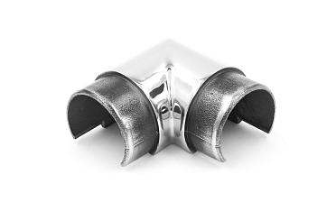 Отвод поручня 90°, с вставками для трубы Ø42.4 мм, полир., (AISI 304) k230-2 купить в Москве