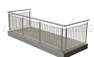 Балконные ограждения с вертикальным заполнением купить в Москве