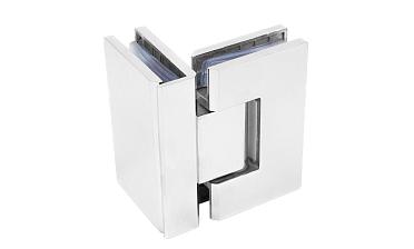 Петля для душевой стекло-стекло 90х55 мм, 90°, нержавеющая сталь AISI 304, полированная t304-2 PSS купить в Москве