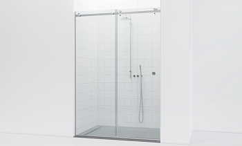 Комплект фурнитуры для душевой перегородки в проеме на профиле с раздвижной дверью t562-1 в Москве. Готовые проекты ПерилаГлавСнаб