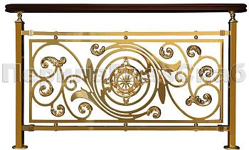 Латунные ограждения лестниц серии – Людовик XL03 в Москве. Готовые проекты ПерилаГлавСнаб