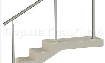 Нержавеющие ограждения без ригелей с квадратными стойками в Москве. Готовые проекты ПерилаГлавСнаб