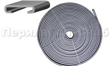 Поручень ПВХ пластиковый, цвет серый, на полосу 40х4 мм Ф-0681  купить в Москве