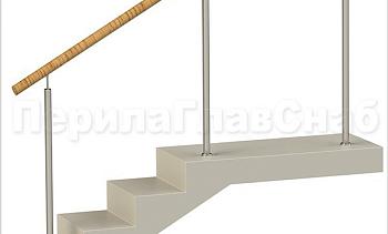 Нержавеющие ограждения без ригелей с пластиковым поручнем в Москве. Готовые проекты ПерилаГлавСнаб