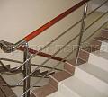 Два ригеля на держателях, круглый деревянный поручень и круглые стойки в Москве. Готовые проекты ПерилаГлавСнаб - фото 2