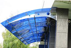 Козырьки и навесы на металлокаркасе в Москве. Готовые проекты ПерилаГлавСнаб - фото 30