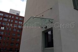 Стеклянные козырьки на вантах в Москве. Готовые проекты ПерилаГлавСнаб - фото 3