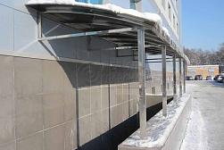 Козырьки и навесы на металлокаркасе в Москве. Готовые проекты ПерилаГлавСнаб - фото 21