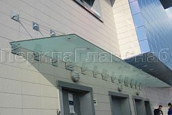 Стеклянные козырьки на вантах в Москве. Готовые проекты ПерилаГлавСнаб - фото 15