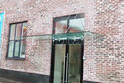 Стеклянные козырьки на вантах в Москве. Готовые проекты ПерилаГлавСнаб - фото 23