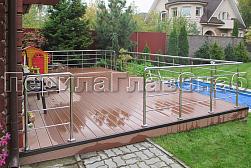 Ограждения из нержавеющей стали с тремя ригелями в Москве. Готовые проекты ПерилаГлавСнаб - фото 18